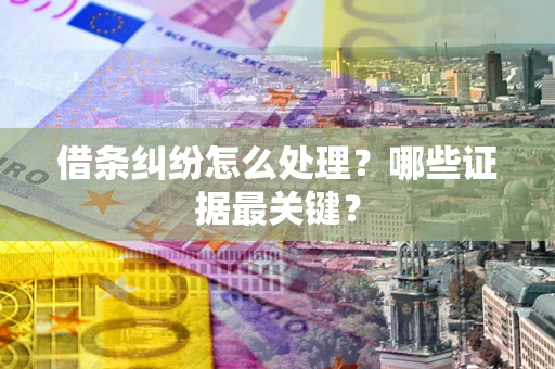 武汉借条纠纷怎么处理？哪些证据最关键？