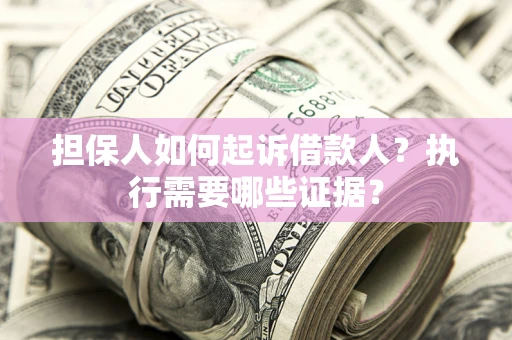 武汉担保人如何起诉借款人？执行需要哪些证据？
