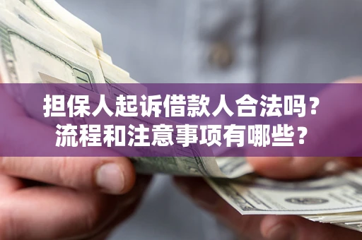 武汉担保人起诉借款人合法吗？流程和注意事项有哪些？