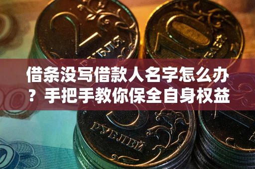 武汉借条没写借款人名字怎么办？手把手教你保全自身权益