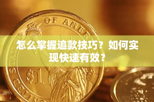 武汉怎么掌握追款技巧？如何实现快速有效？