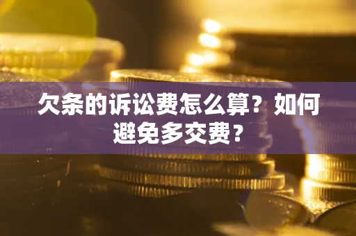 武汉欠条的诉讼费怎么算？如何避免多交费？