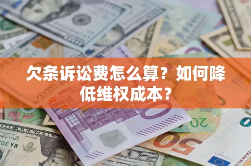 武汉欠条诉讼费怎么算？如何降低维权成本？
