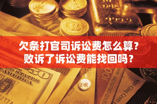 武汉欠条打官司诉讼费怎么算？败诉了诉讼费能找回吗？