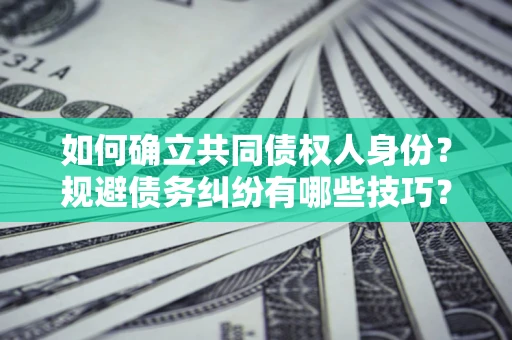 武汉如何确立共同债权人身份？规避债务纠纷有哪些技巧？