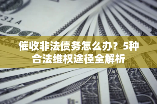 武汉催收非法债务怎么办？5种合法维权途径全解析