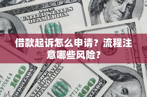 武汉借款起诉怎么申请？流程注意哪些风险？