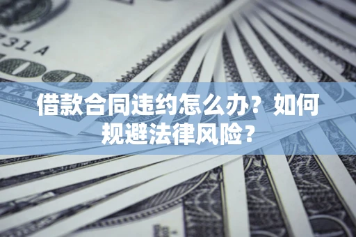 武汉借款合同违约怎么办？如何规避法律风险？